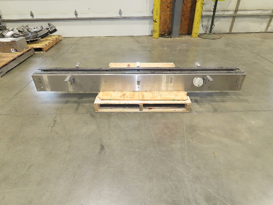 7.5" Tabletop Belt Stainless Bottle Conveyor 8' Idler Section - No Drive