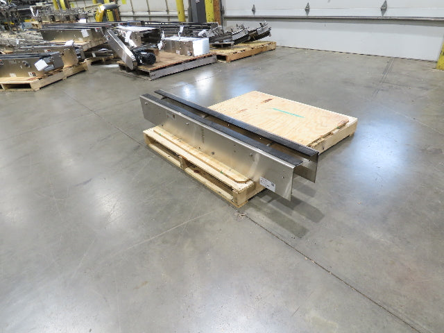 Arrowhead 7.5" Tabletop Belt Stainless Bottle Conveyor 5' Idler Section-No Drive