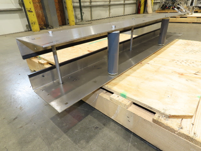 Arrowhead 7.5" Tabletop Belt Stainless Bottle Conveyor 5' Idler Section-No Drive