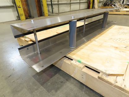 Arrowhead 7.5" Tabletop Belt Stainless Bottle Conveyor 5' Idler Section-No Drive