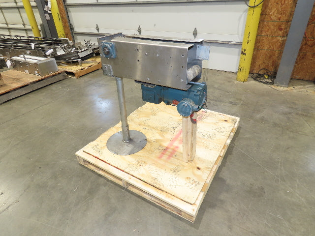 7.5" Tabletop Belt Stainless Bottle Conveyor 24" Drive Section 460V 3PH