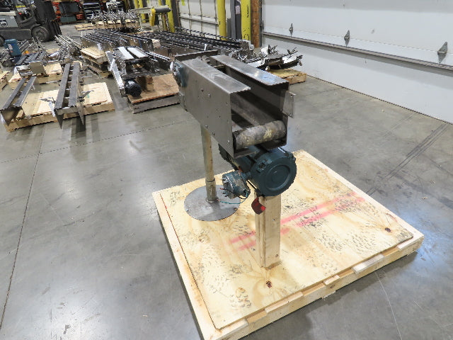 7.5" Tabletop Belt Stainless Bottle Conveyor 24" Drive Section 460V 3PH