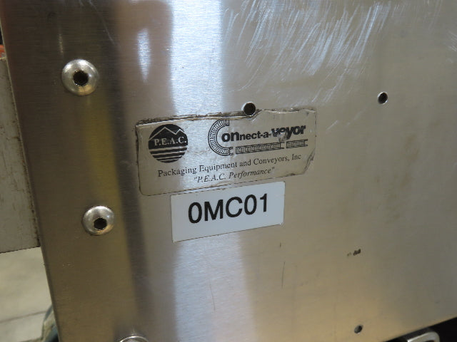 7.5" Tabletop Belt Stainless Bottle Conveyor 24" Drive Section 460V 3PH