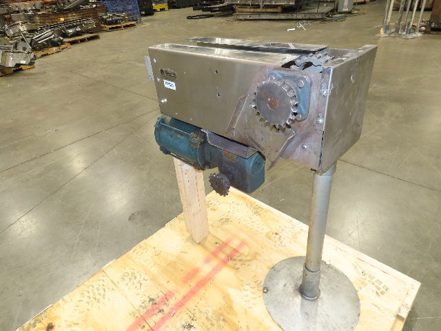 7.5" Tabletop Belt Stainless Bottle Conveyor 24" Drive Section 460V 3PH