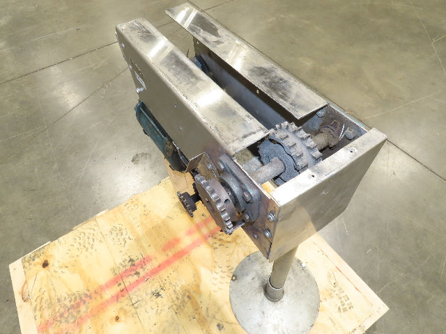 7.5" Tabletop Belt Stainless Bottle Conveyor 24" Drive Section 460V 3PH