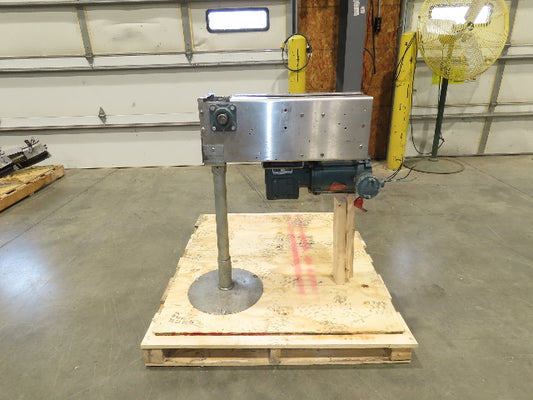 7.5" Tabletop Belt Stainless Bottle Conveyor 24" Drive Section 460V 3PH