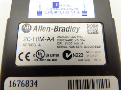 Allen Bradley 20-HIM-A4 PowerFlex Keypad Operator Interface Display -Broken Knob