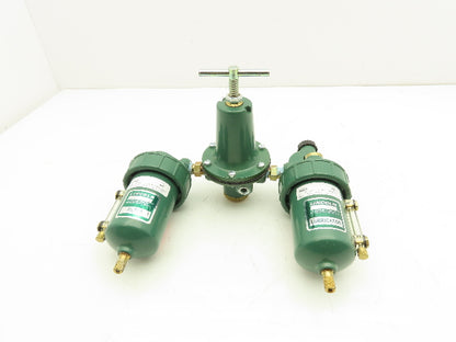 Lincoln 600104 Pneumatic Filter Regulator Lubricator Assembly 1/4" NPT