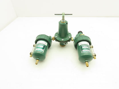 Lincoln 600104 Pneumatic Filter Regulator Lubricator Assembly 1/4" NPT
