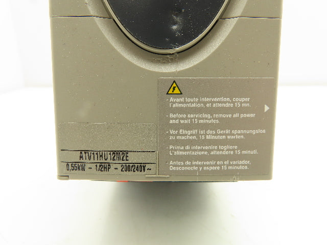 Telemecanique ATV11HU12M2E Altivar 11 AC Drive VFD 0.55kva 1/2Hp 1Ph 240V Input