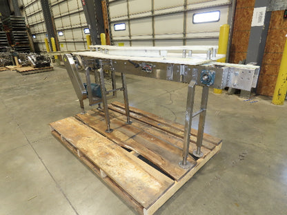 Stainless Bottle Conveyor Can Coder Diverter 3.25" Tabletop 3-Belt 460V Drive
