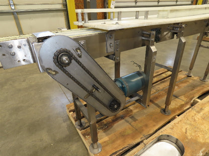 Stainless Bottle Conveyor Can Coder Diverter 3.25" Tabletop 3-Belt 460V Drive