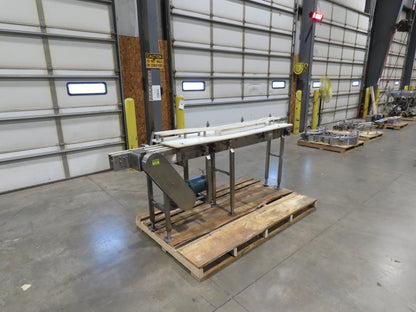 Stainless Bottle Conveyor Can Coder Diverter 3.25" Tabletop 3-Belt 460V Drive