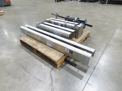 Arrowhead 7.5" Tabletop Belt Stainless Bottle Conveyor 11' 6"L 460V Drive