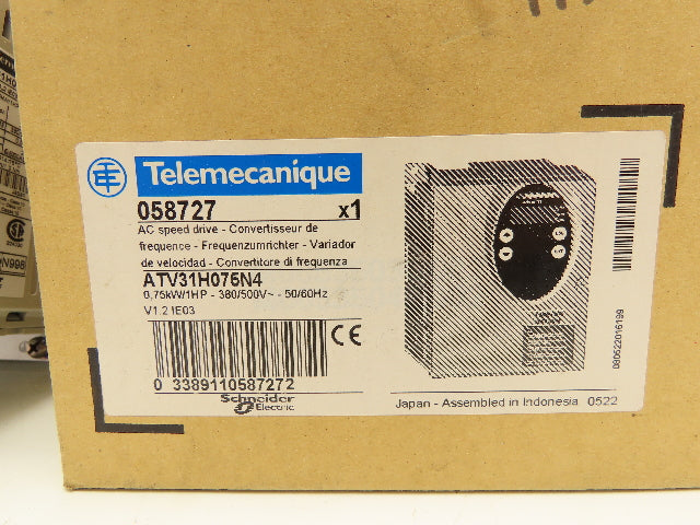 Telemecanique ATV31H075N4 Schneider Altivar VFD Motor Drive 1 HP 0.75kw 480V