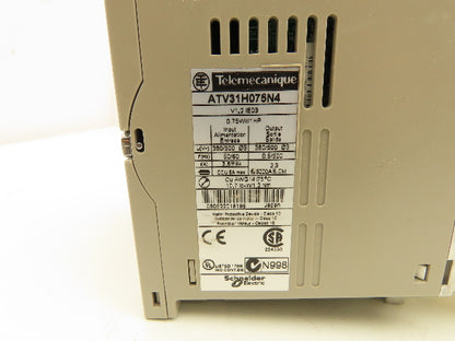 Telemecanique ATV31H075N4 Schneider Altivar VFD Motor Drive 1 HP 0.75kw 480V