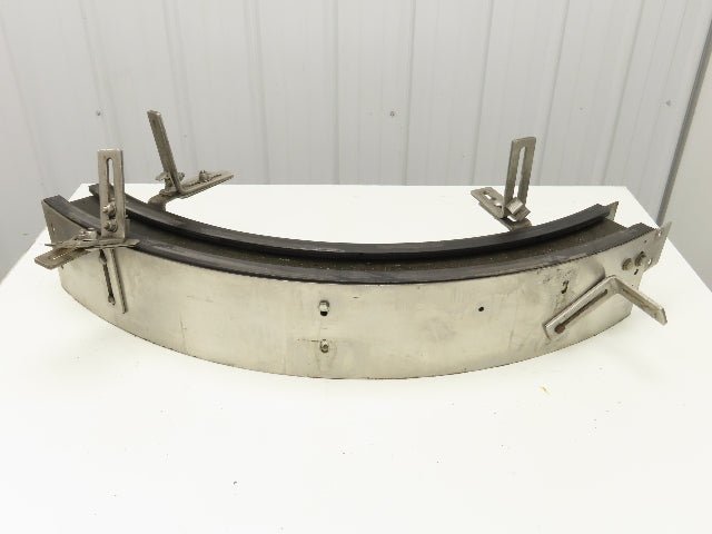 3.25" Tabletop Belt Stainless Bottle Conveyor 90° Curve Section 36"