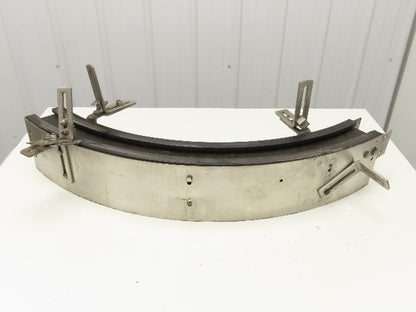 3.25" Tabletop Belt Stainless Bottle Conveyor 90° Curve Section 36"