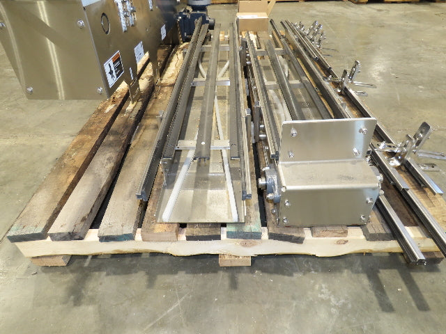 Arrowhead 7.5" Mattop Belt Stainless Bottle Conveyor 16'L 460V 3PH  -NEW-
