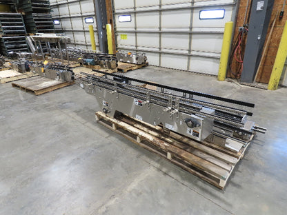 Arrowhead 7.5" Mattop Belt Stainless Bottle Conveyor 16'L 460V 3PH  -NEW-