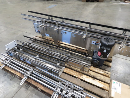 Arrowhead 7.5" Mattop Belt Stainless Bottle Conveyor 16'L 460V 3PH  -NEW-