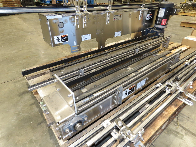 Arrowhead 7.5" Mattop Belt Stainless Bottle Conveyor 16'L 460V 3PH  -NEW-