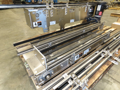 Arrowhead 7.5" Mattop Belt Stainless Bottle Conveyor 16'L 460V 3PH  -NEW-