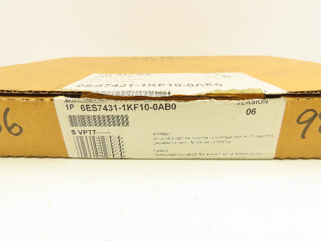 Siemens 6ES7 431-1KF10-0AB0 Simatic S7 Analog Input Module Ver 06