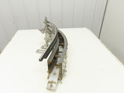 Arrowhead 3.25" Tabletop Belt Stainless Bottle Conveyor 45° Curve Section 26"