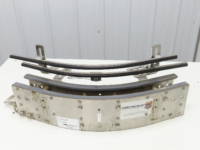 Arrowhead 3.25" Tabletop Belt Stainless Bottle Conveyor 45° Curve Section 26"