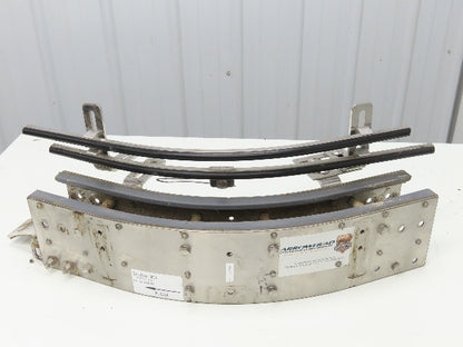 Arrowhead 3.25" Tabletop Belt Stainless Bottle Conveyor 45° Curve Section 26"
