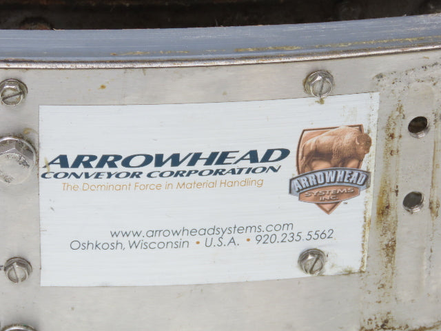 Arrowhead 3.25" Tabletop Belt Stainless Bottle Conveyor 45° Curve Section 26"