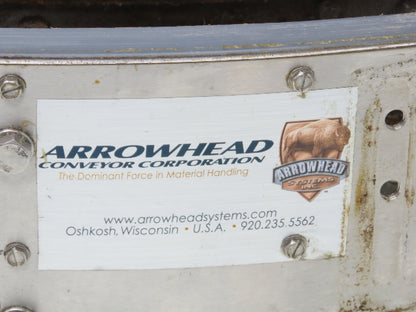 Arrowhead 3.25" Tabletop Belt Stainless Bottle Conveyor 45° Curve Section 26"
