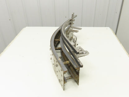 Arrowhead 3.25" Tabletop Belt Stainless Bottle Conveyor 45° Curve Section 26"
