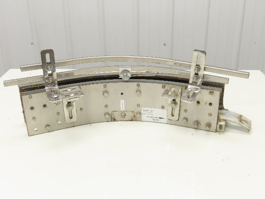 Arrowhead 3.25" Tabletop Belt Stainless Bottle Conveyor 45° Curve Section 26"