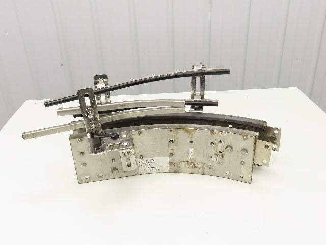Arrowhead 3.25" Tabletop Belt Stainless Bottle Conveyor 45° Curve Section 21"L