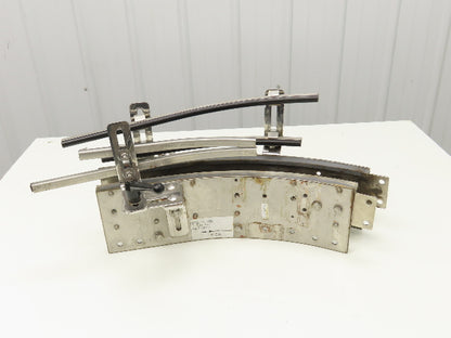 Arrowhead 3.25" Tabletop Belt Stainless Bottle Conveyor 45° Curve Section 21"L