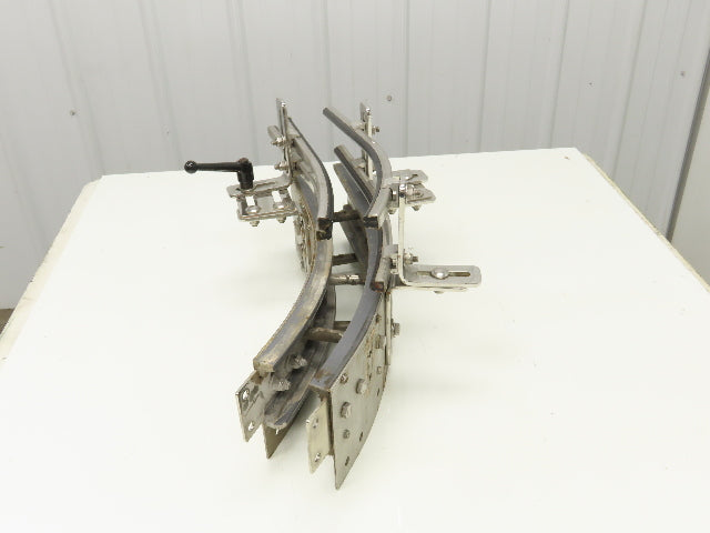 Arrowhead 3.25" Tabletop Belt Stainless Bottle Conveyor 45° Curve Section 21"L