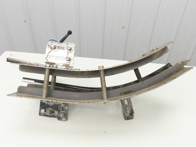 Arrowhead 3.25" Tabletop Belt Stainless Bottle Conveyor 45° Curve Section 21"L