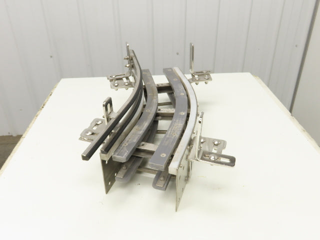Arrowhead 7.5" Tabletop Belt Stainless Bottle Conveyor 45° Curve Section 24"L