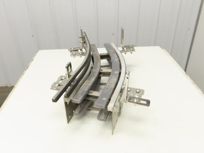 Arrowhead 7.5" Tabletop Belt Stainless Bottle Conveyor 45° Curve Section 24"L