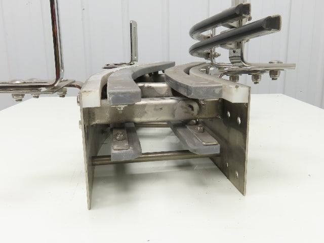 Arrowhead 7.5" Tabletop Belt Stainless Bottle Conveyor 45° Curve Section 24"L