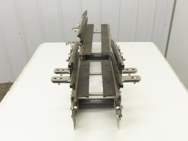 Arrowhead 7.5" Tabletop Belt Stainless Bottle Conveyor Idler Sections 36"L