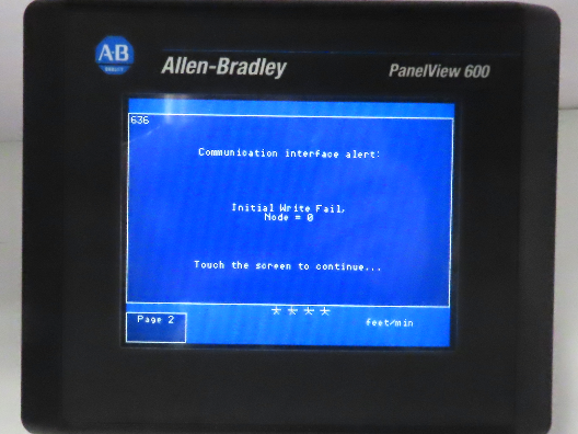 Allen Bradley 2711-T6C15L1 PanelView 600 Touch Screen PLC HMI SER B Frn 4.46