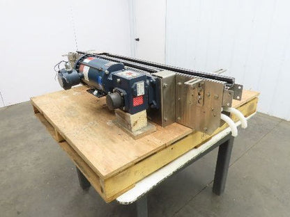 Arrowhead 3.25" Tabletop Stainless Bottle Conveyor 2-Belt Transfer 54" Drive 3PH