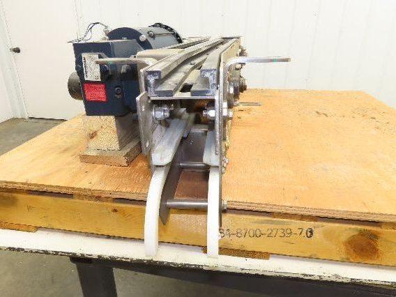 Arrowhead 3.25" Tabletop Stainless Bottle Conveyor 2-Belt Transfer 54" Drive 3PH
