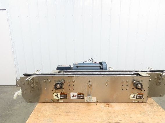 Arrowhead 3.25" Tabletop Stainless Bottle Conveyor 2-Belt Transfer 54" Drive 3PH