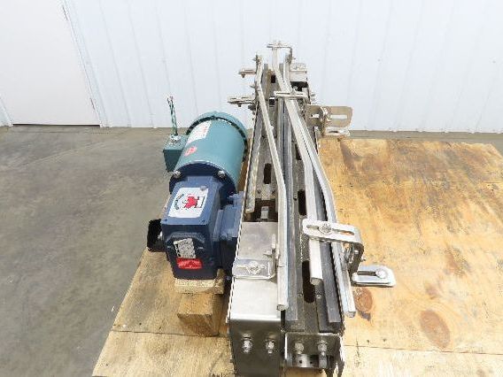 Arrowhead 3.25" Tabletop Stainless Bottle Conveyor 2-Belt Transfer 48" Drive 3PH