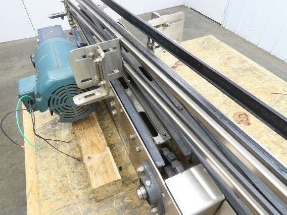 Arrowhead 3.25" Tabletop Stainless Bottle Conveyor 2-Belt Transfer 54" Drive 3PH