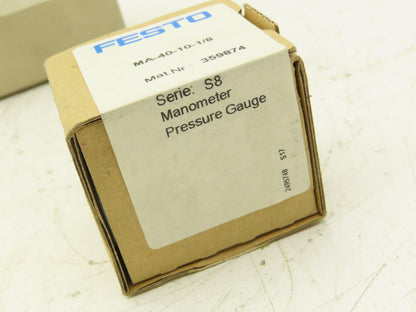 Festo LR-1/4-D-7-MINI Pressure Regulator Gauge 1600l/min 1/4" NPT